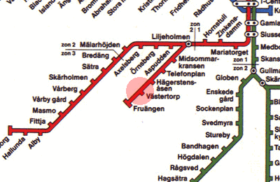 Vastertorp station map