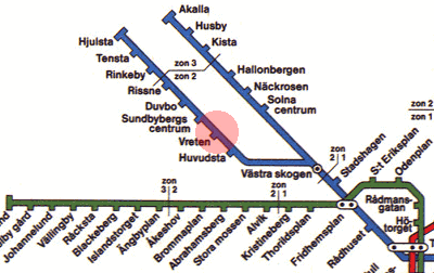 Vreten station map