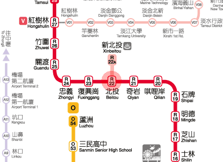 Beitou station map