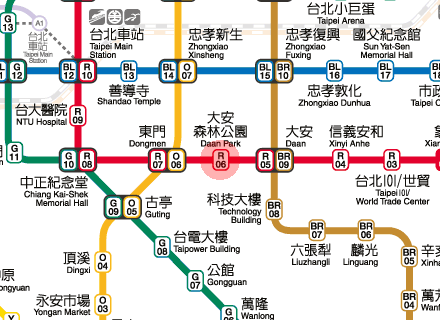 Daan Park station map