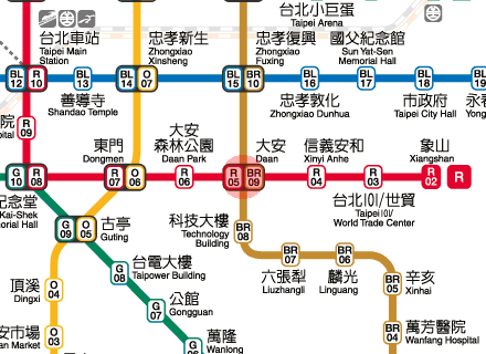 Daan station map