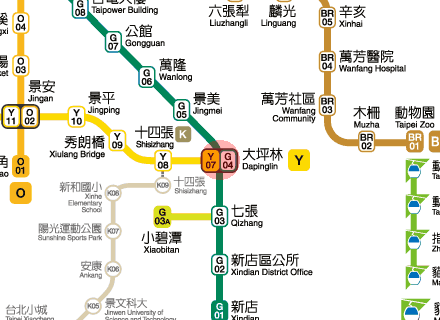 Dapinglin station map