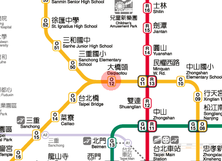 Daqiaotou station map