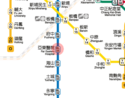 Far Eastern Hospital station map