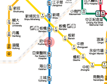 Fuzhong station map