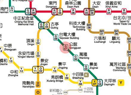 Gongguan station map
