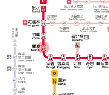 Guandu station map