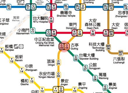 Guting station map
