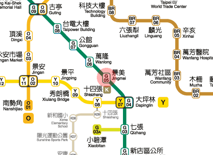 Jingmei station map