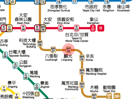 Linguang station map