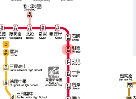 Mingde station map