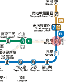 Nangang station map