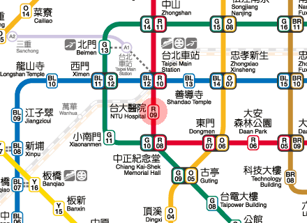 National Taiwan University Hospital station map