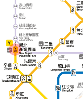 New Taipei Industrial Park station map