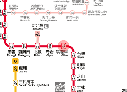 Qili'an station map