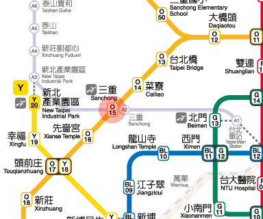 Sanchong station map