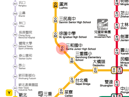Sanhe Junior High School station map