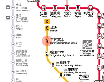 Sanmin Senior High School station map
