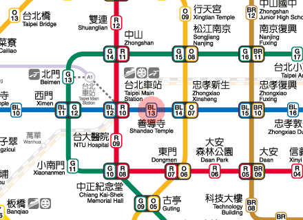 Shandao Temple station map