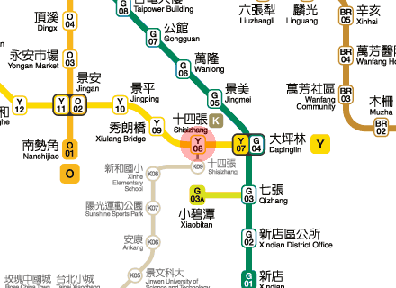 Shisizhang station map