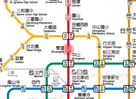 Shuanglian station map