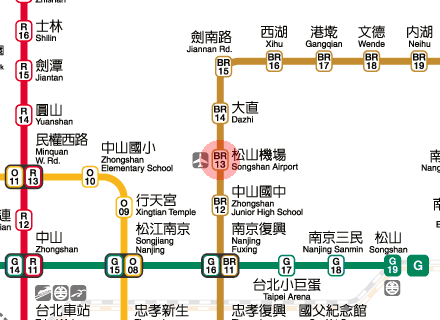 Songshan Airport station map