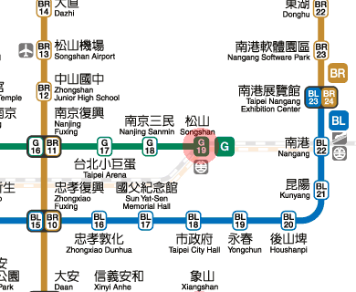 Songshan station map