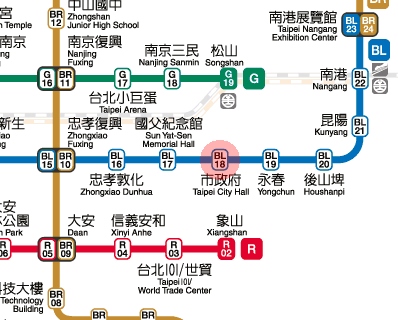 Taipei City Hall station map