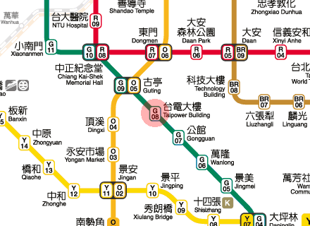 Taipower Building station map