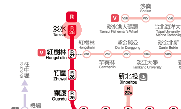 Tamsui station map