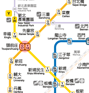 Touqianzhuang station map