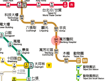 Wanfang Hospital station map