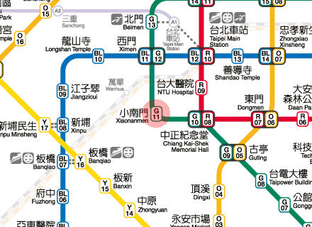 Xiaonanmen station map