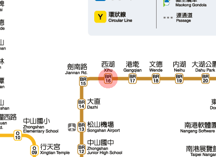 Xihu station map