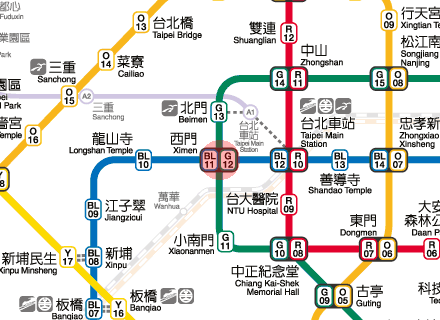 Ximen station map