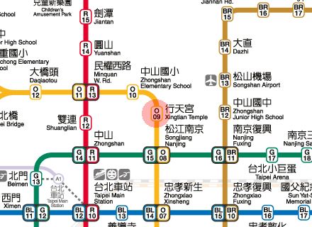 Xingtian Temple station map