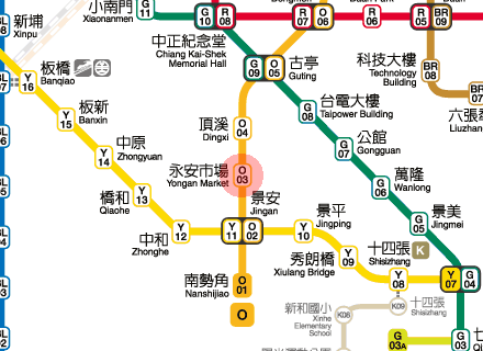 Yongan Market station map