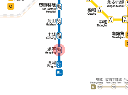 Yongning station map