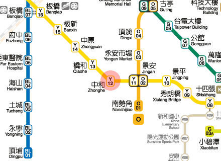 Zhonghe station map
