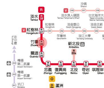 Zhuwei station map