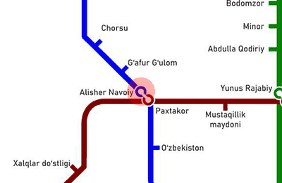 Alisher Navoiy station map