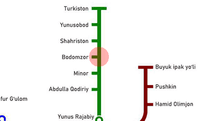 Bodomzor station map