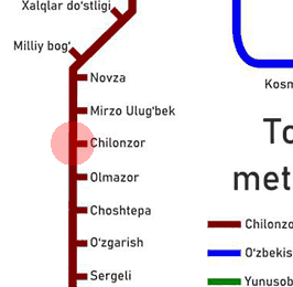 Chilonzor station map