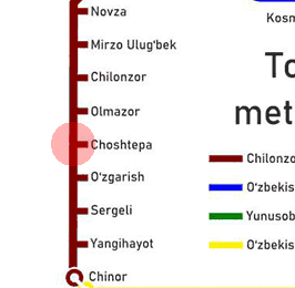 Choshtepa station map