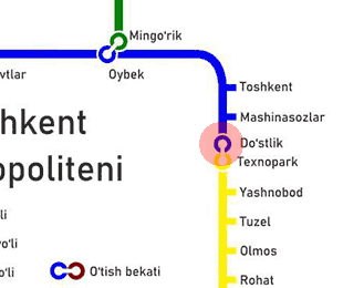 Dustlik station map