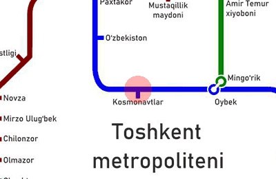 Kosmonavtlar station map