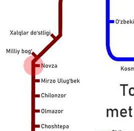 Novza station map