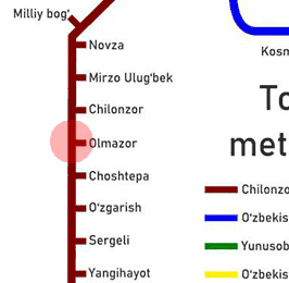 Olmazor station map