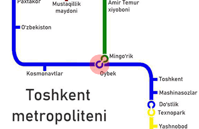 Oybek station map