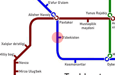 Ozbekiston station map